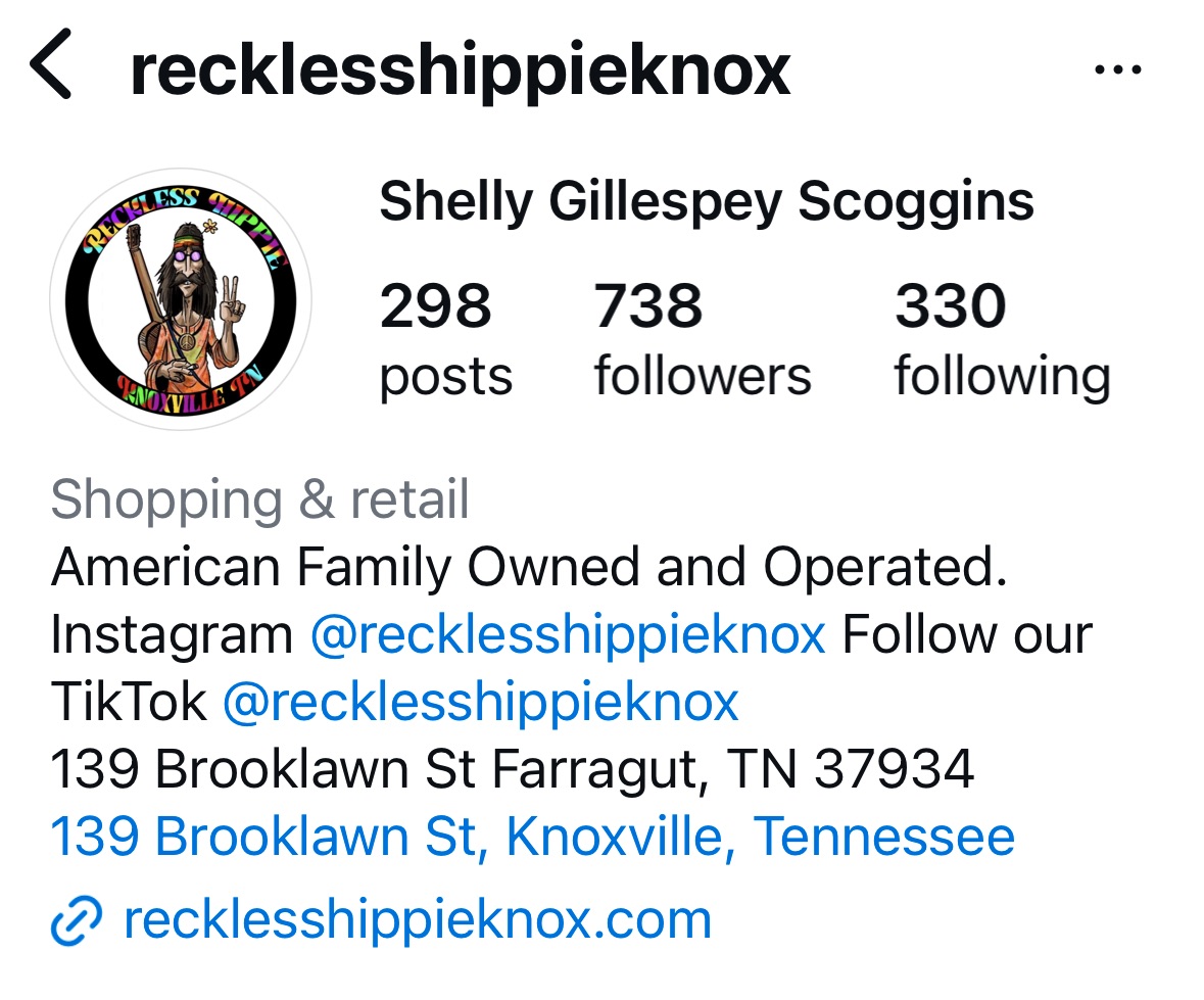 Instagram Page - Reckless Hippie Knox